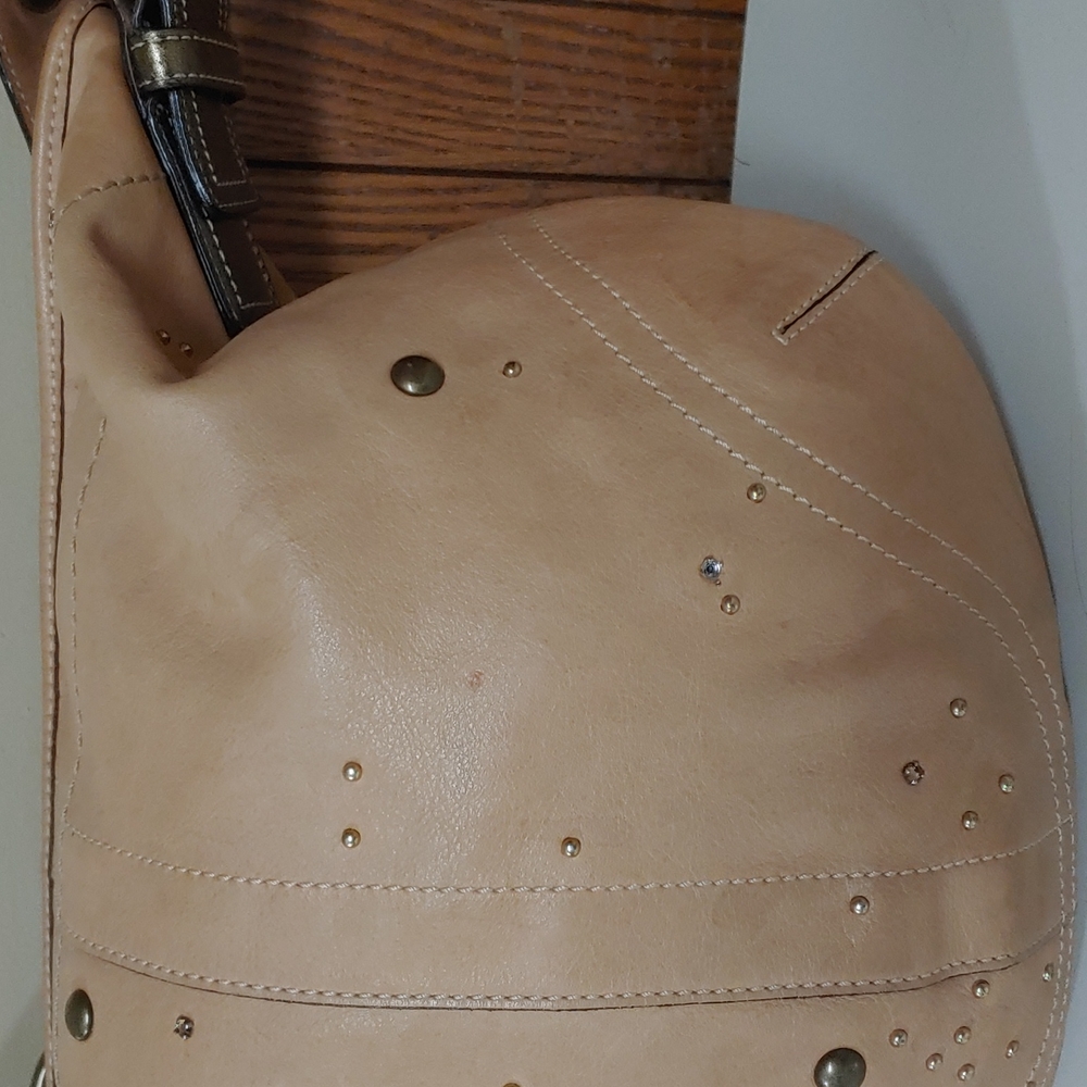 Coach Vanchetta Crystal Studded Leather Hobo Shoulder Bag - Picture 8 of 17